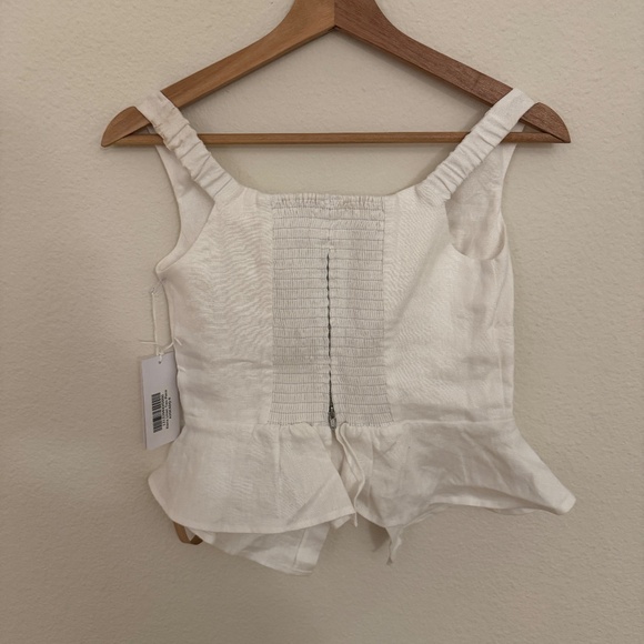 Reformation White Button Down Blouse size 0 - Picture 3 of 4